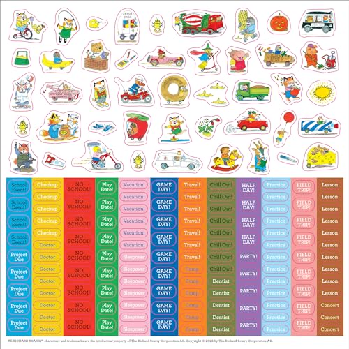 Richard Scarry Big Busy Family 2024 Wall Calendar: Track Every Family Member's Daily Activities - Medaid International