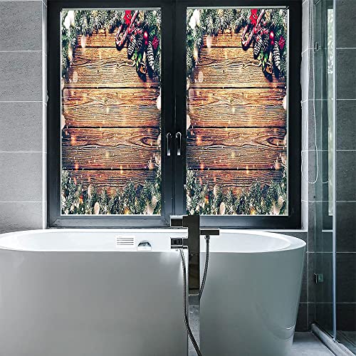 Christmas Privacy Window Film, Christmas Style Print, Glass Film for Home Office Living Room, W23.6 x L78.7 Inch - Medaid International