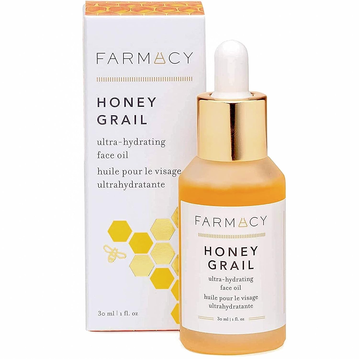 Farmacy Hydrating Face Oil - Honey Grail Nourishing Oil for Skin & Hair - Infused with Sea Buckthorn Oil, Rosehip Oil & Buckwheat Honey to Moisturize & Maintain a Healthy Skin Barrier (30ml) - Medaid International