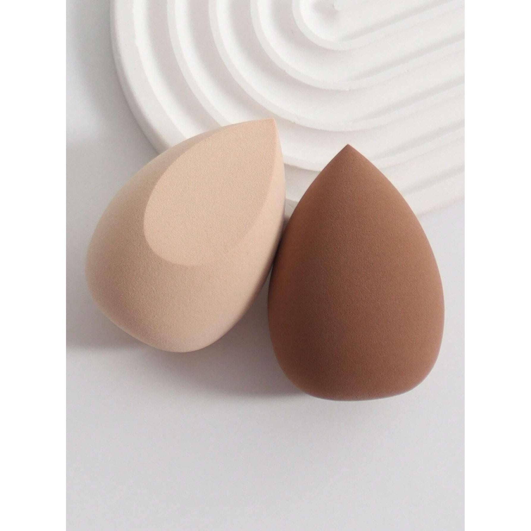 2pcs Makeup Sponge, Mixed Foundation Beauty Blender cosmetic face sponge, Suitable For Liquid, Cream And Powder Makeup, Multicolor, Latex-Free, Dry & Wet Dual-Use Foundation Cream - Medaid International