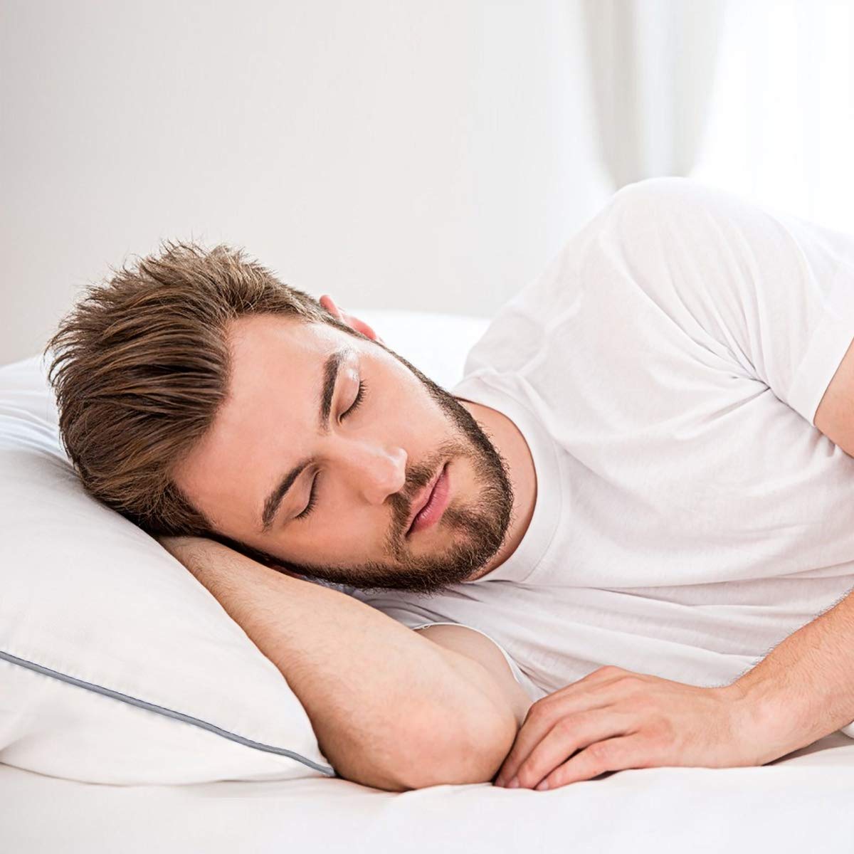 HIMOON Bed Pillows for Sleeping 2 Pack,Standard Size Cooling Pillows Set of 2,Top-end Microfiber Cover for Side Stomach Back Sleepers - Medaid International