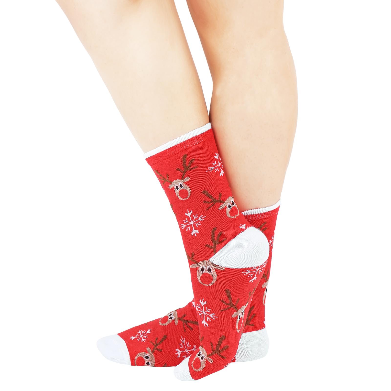 Twister.CK 12 Pairs Crew Christmas Holiday Socks，Cozy Funny Cotton Knit Xmas Soft Socks Winter Novelty Christmas Gift - Medaid International