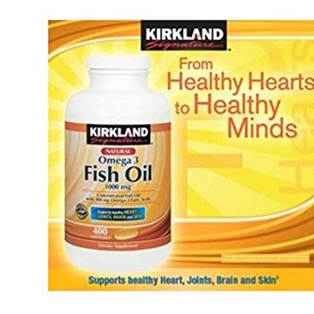 Kirkland Signature Fish Oil 1000 mg., 400 Softgels (3 Pack) - Medaid International