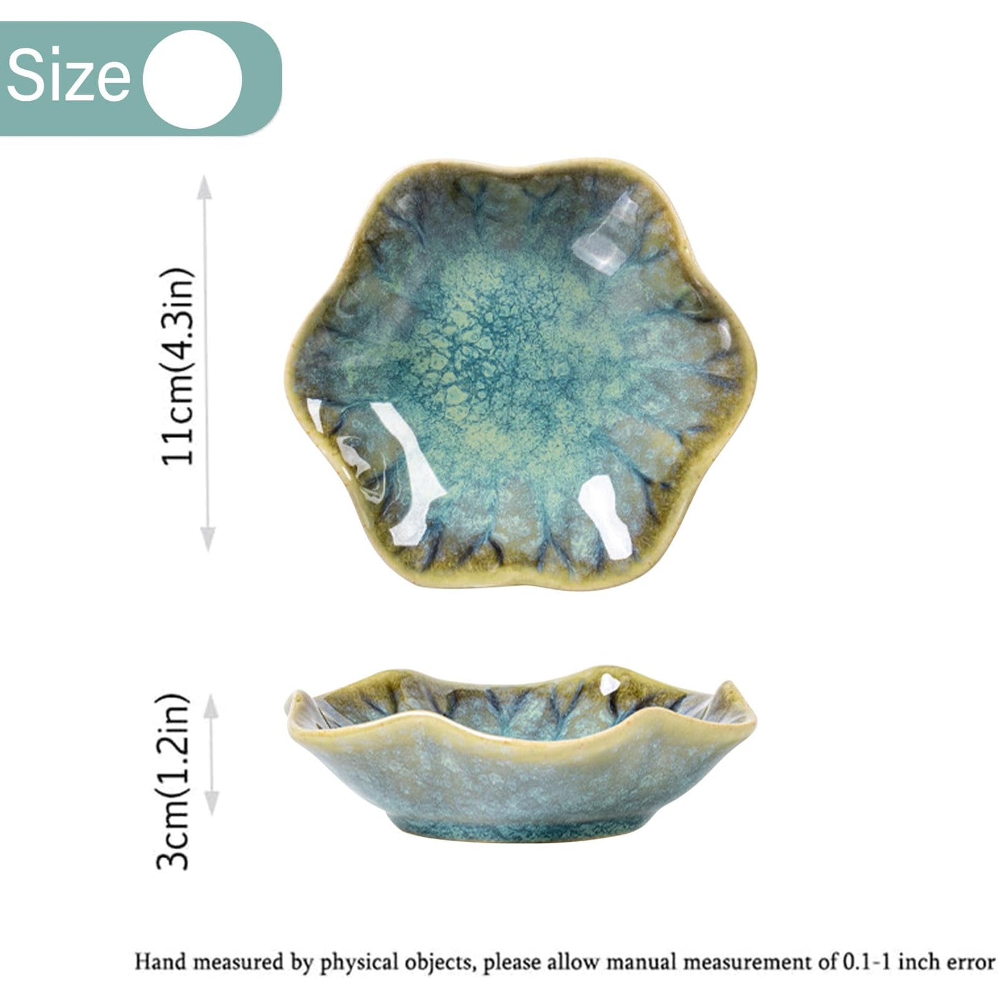 Ceramic Jewelry Dish,Leaf Jewelry Tray Key Tray,Jewelry Holder,Small Ring Dish Holder Jewelry Plate Trinket Dish Catchall Tray Nightstand Decor For Entryway Table Green Room Decor（Crystal Green） - Medaid International