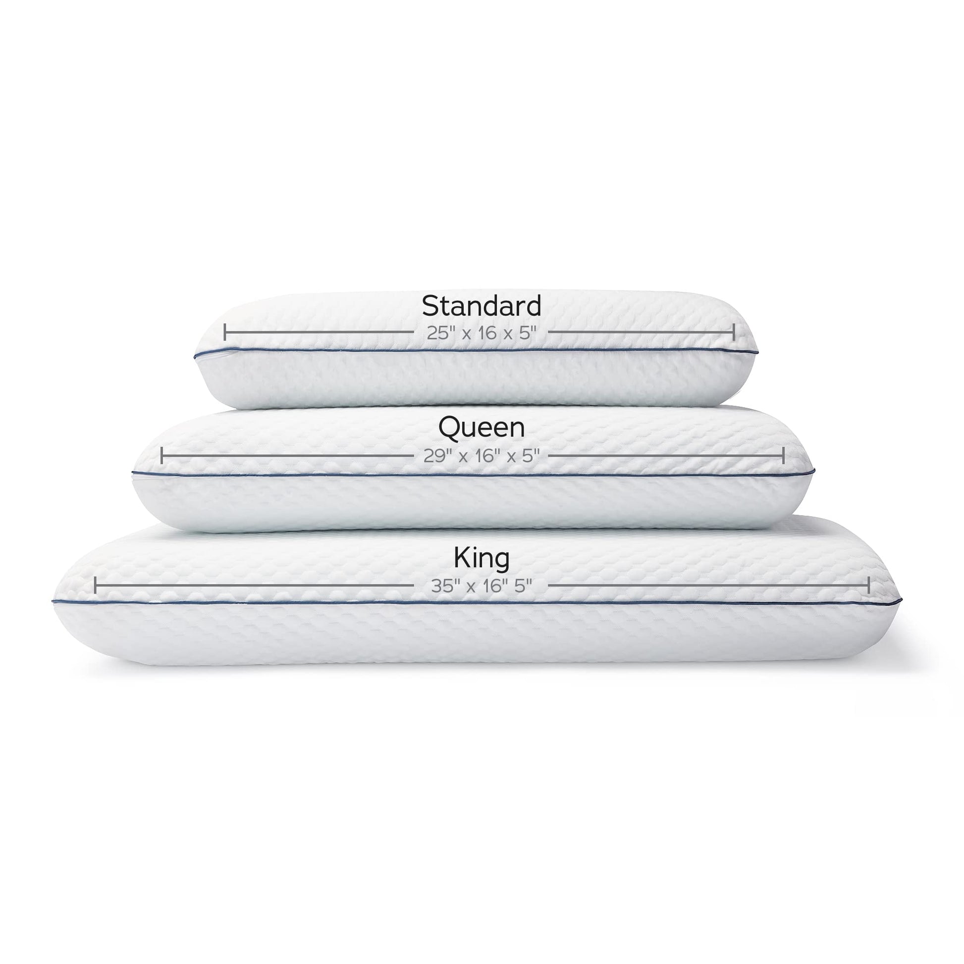 Weekender Gel Memory Foam Pillow - Queen Size - 1-Pack - Medium Plush Feel - Neck and Shoulder Support - Side, Stomach, and Back Sleepers - Home, Hotel, & Hospital Essentials - CertiPur Certified - Medaid International