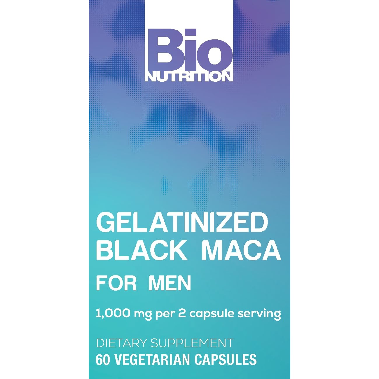 Bio Nutrition Gelatinized Black Maca 60 Vegetarian Capsules | 1,500 mg per Serving | Energy Boost | Calcium | Magnesium | Phosphorus - Medaid International
