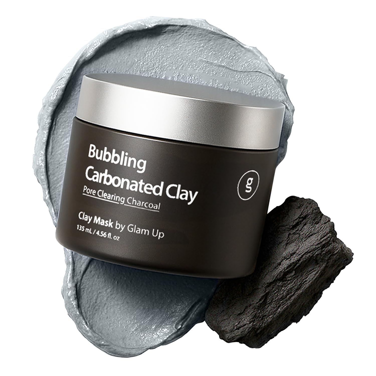 GLAM UP Clean Bubbling Carbonated Clay Mask for Face Purifying- Blackhead Remover, Peel Off, Pore Clearing, Deep Cleansing, Detoxing Bubble Clay Mask, Vegan 135ml (4.56 Fl Oz) - Medaid International