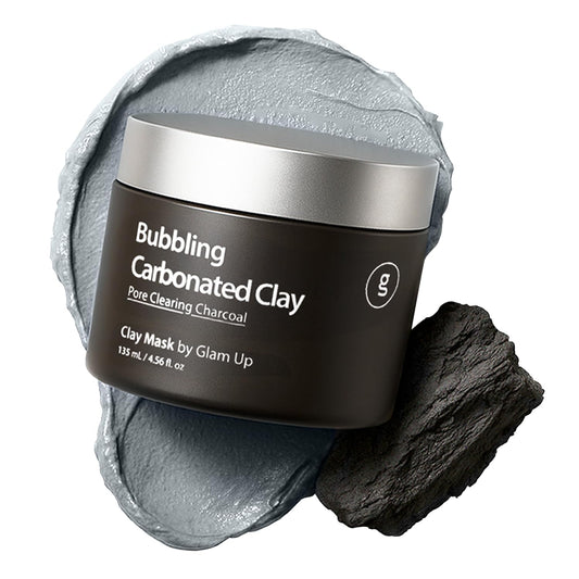 GLAM UP Clean Bubbling Carbonated Clay Mask for Face Purifying- Blackhead Remover, Peel Off, Pore Clearing, Deep Cleansing, Detoxing Bubble Clay Mask, Vegan 135ml (4.56 Fl Oz) - Medaid International