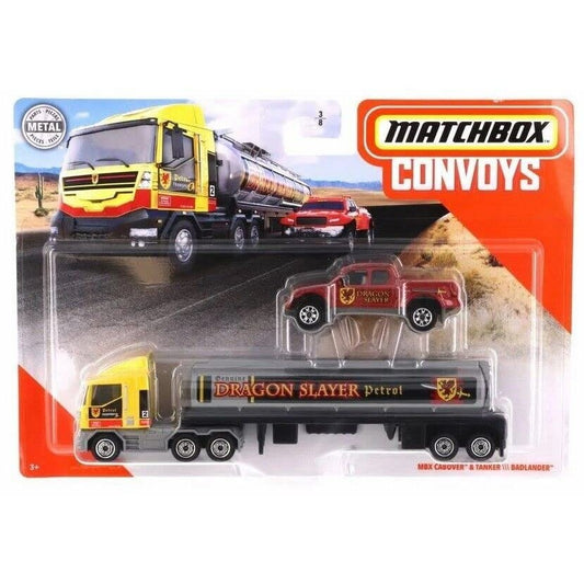 Matchbox Convoys MBX Cabover & Tanker, Badlander Semi Truck - Medaid International