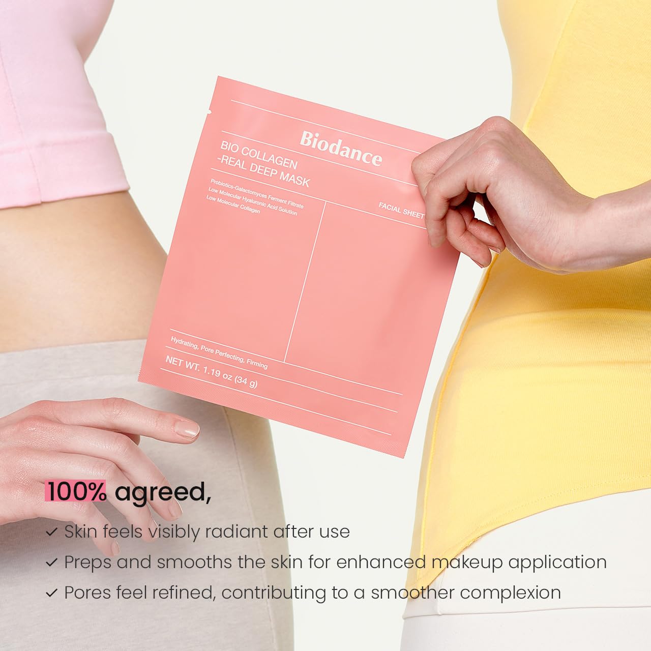 BIODANCE Bio-Collagen Real Deep Mask, Hydrating Overnight Hydrogel Mask, Pore Minimizing, Plumping, Elasticity Improvement, Korean Skincare, Stocking Stuffers for Teen Girls | 1.19oz(34g) x 16ea - Medaid International