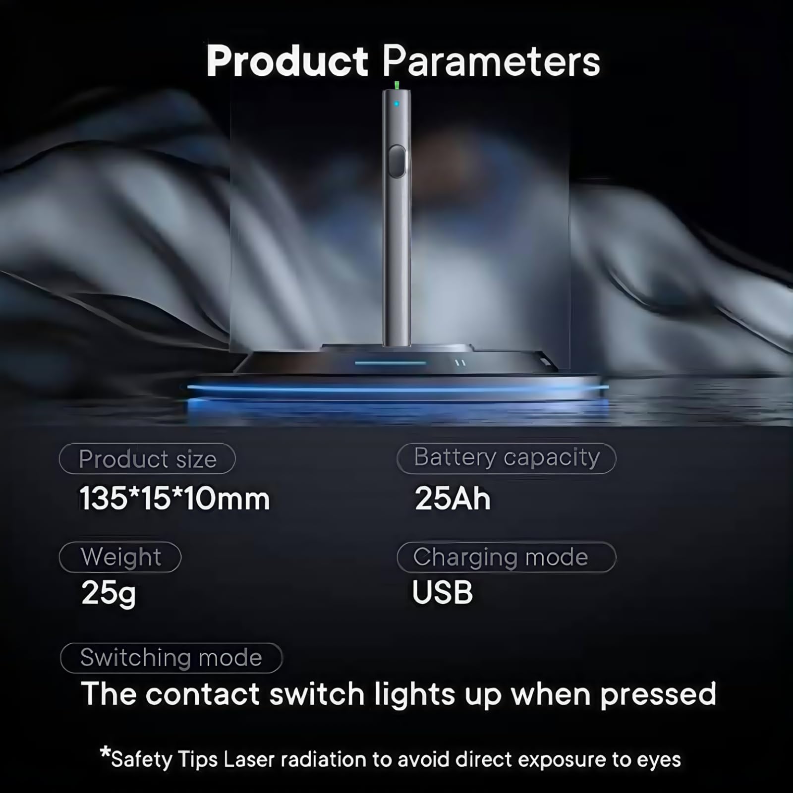 M Monoie Green Laser Pointer 1000ft Long Range, High Visibility Bright Beam, Metal Body Pen, for Teachers, Construction, Realtors, Presentations, Outdoor Use (Grey/Green Light) - Medaid International