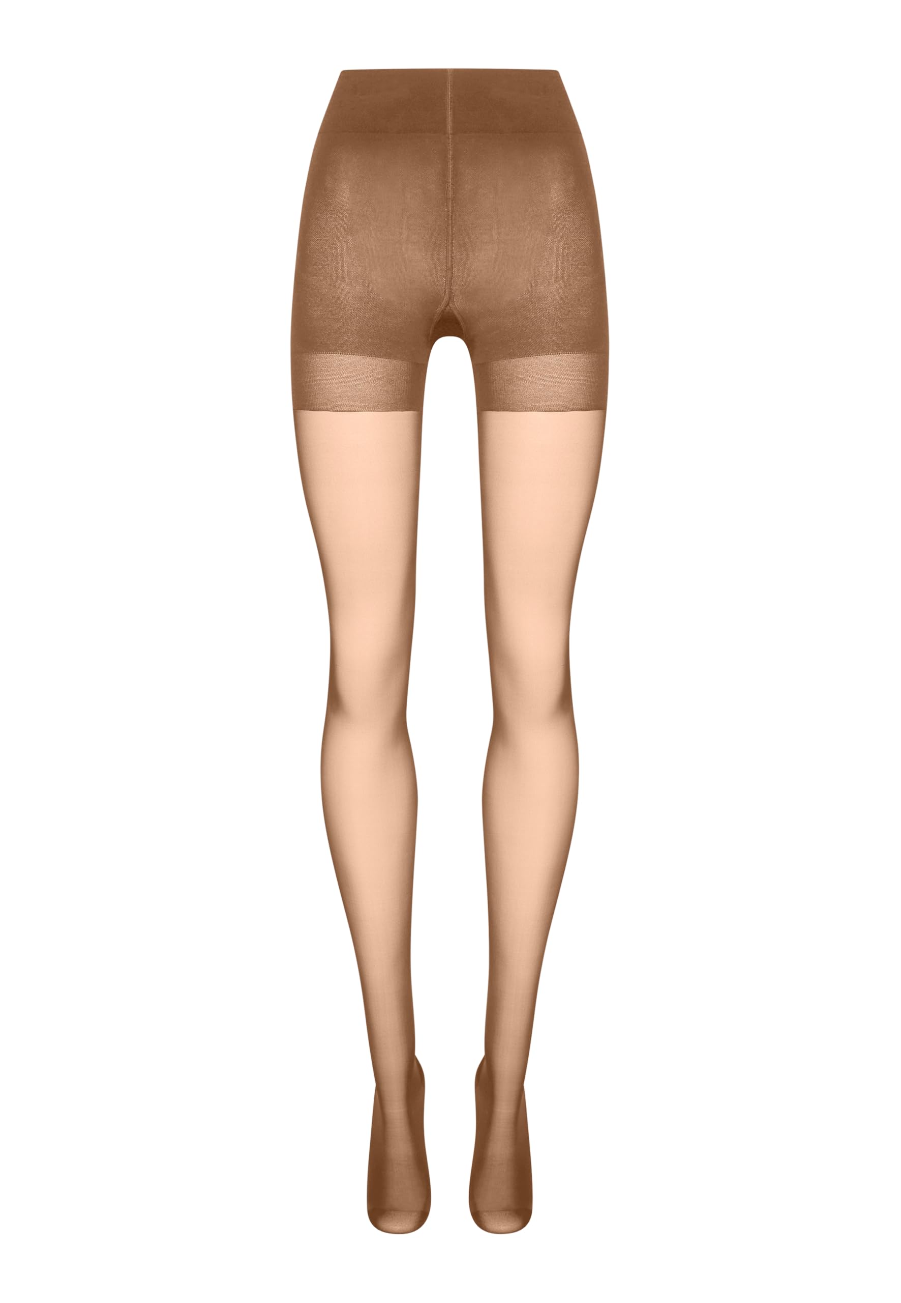Wolford Miss W 30 Push-Up Tights for Women Knitted-In Shaping Pushup Effect Strong Leg Support Sustainable Dye Sheer Hosiery Brown Sun-tan Brown Medium - Medaid International