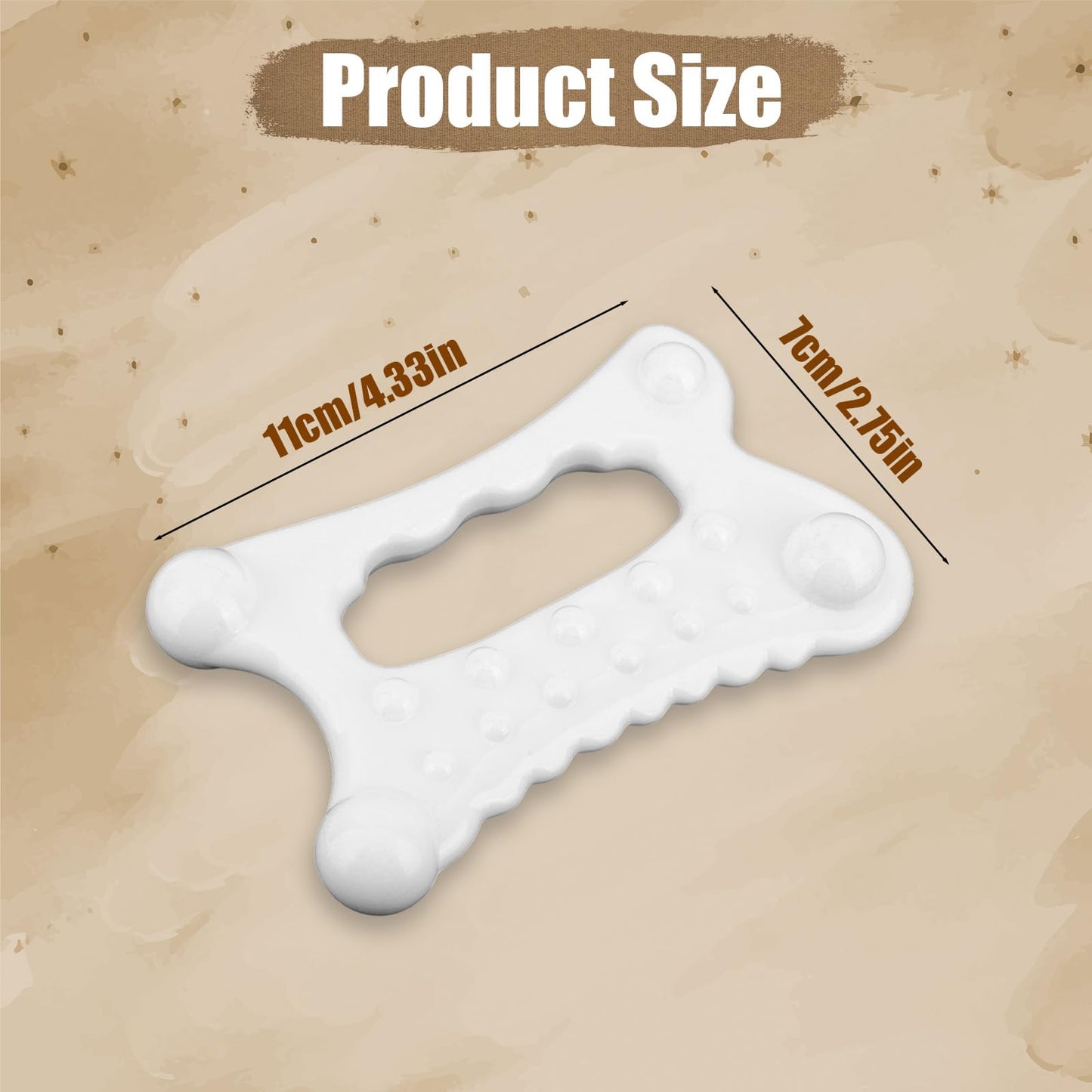 Gua Sha Massage Tool, Dual Row Massage Facial & Body Gua Sha Tool Skin Tightening Korean Face Massager for Women Men - Medaid International