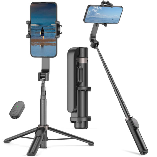 TONEOF Mini Selfie Stick Tripod, Cellphone Tripod Stand with Remote, Phone Tripod Stand Portable for Group Selfie/Live Streaming/Video Recording Compatible with All Smartphone - Medaid International