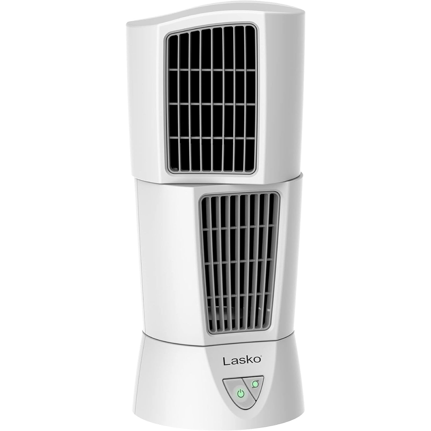 Lasko Oscillating Platinum Desktop Wind Tower Fan, 3-Speeds, Compact, Portable with Handle for Office, Bedroom and Kitchen, 14", Black, 4916 - Medaid