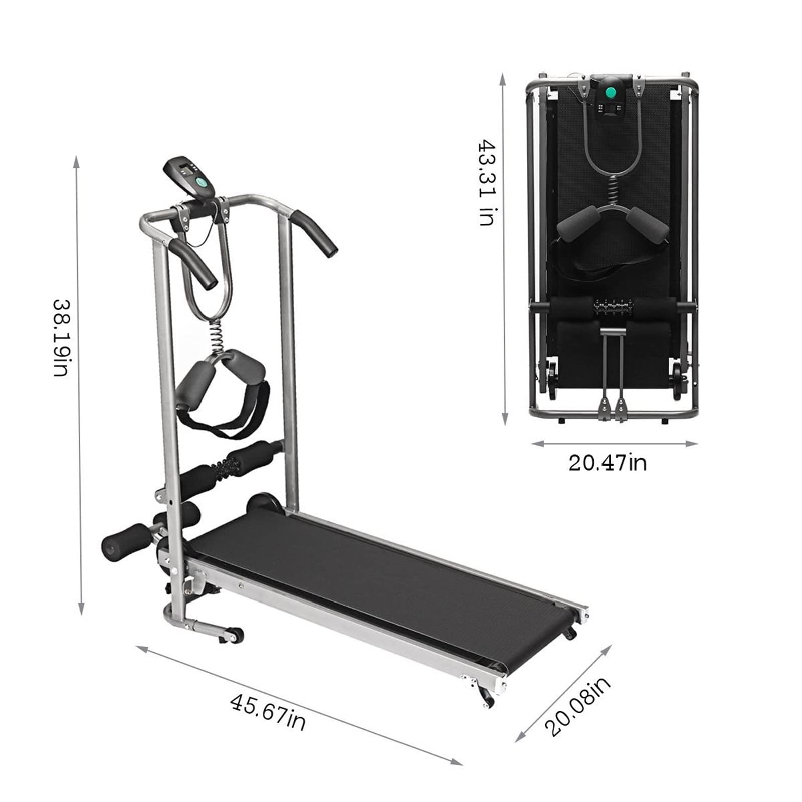 ZKSKOX Desk treadmill Portable Treadmill For Machine Running Portable LCD Treadmill - Medaid International
