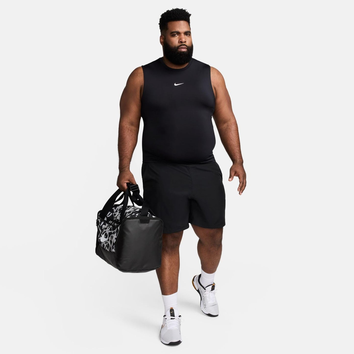 Nike Men's Pro Dri-Fit Slim Sleeveless Top, Black/White - Medaid International