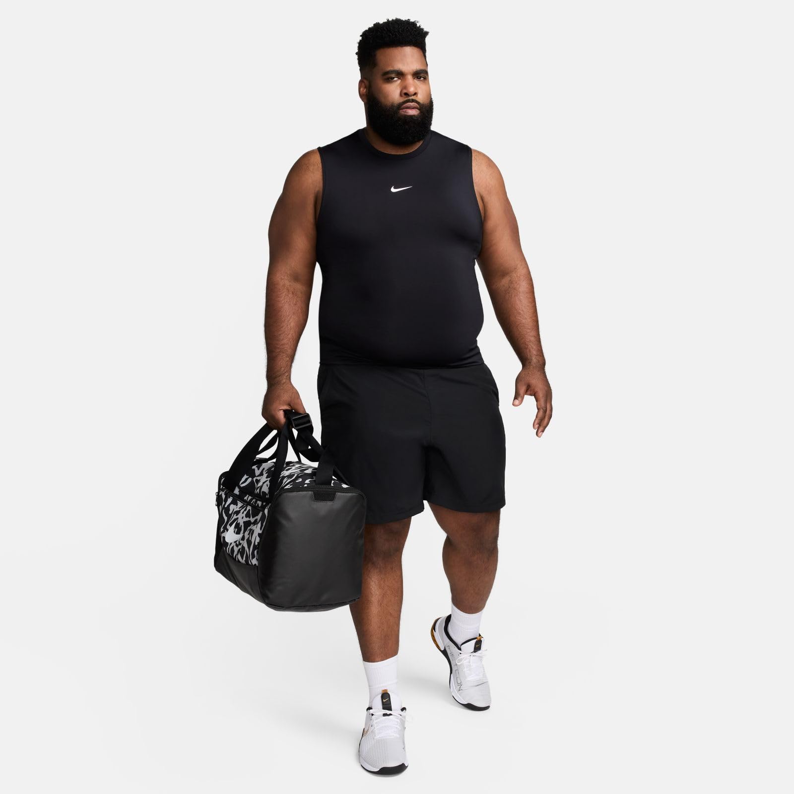 Nike Men's Pro Dri-Fit Slim Sleeveless Top, Black/White - Medaid International