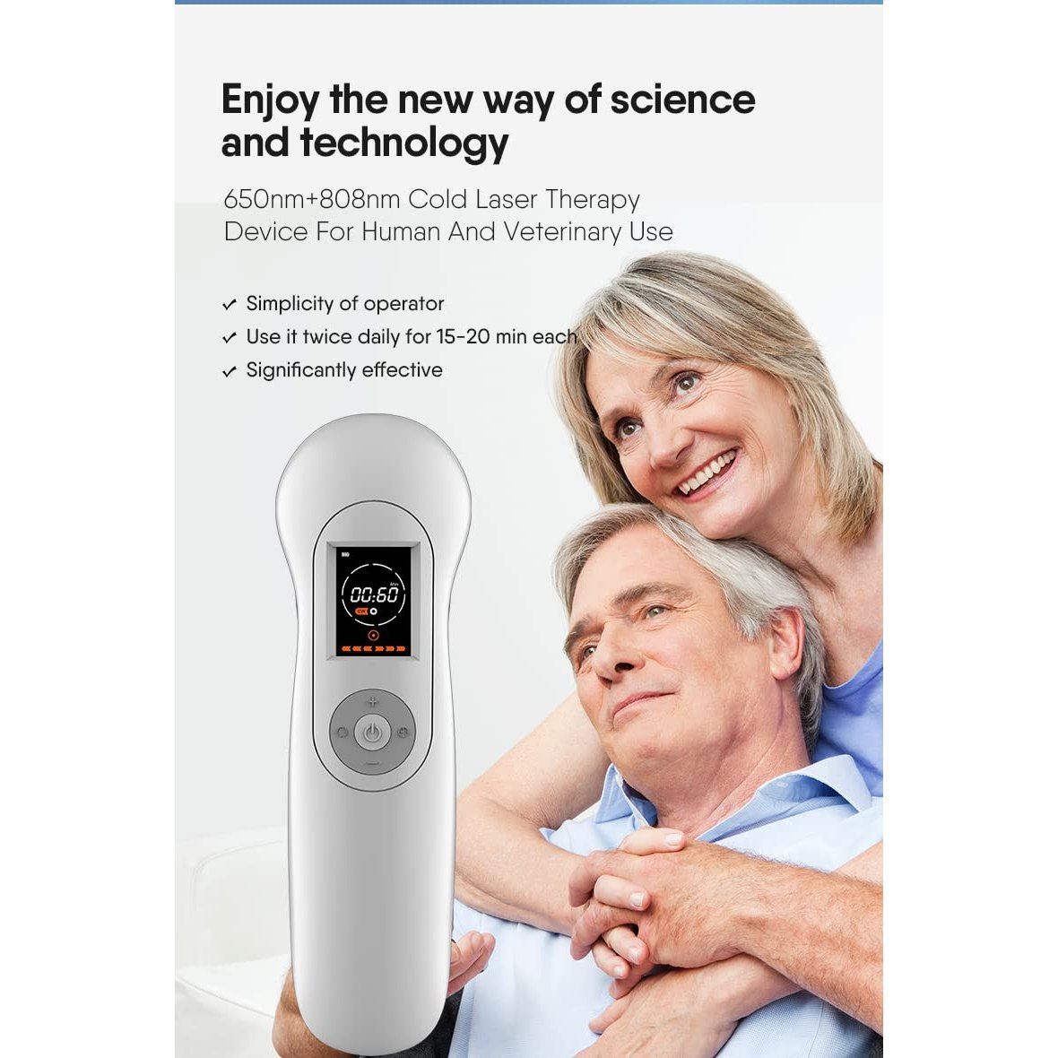 Cold Red Light Therapy Device LLLT 650nm & 808nm for Muscle Pain Relief, Face and Body Use for Humans and Pets - Medaid International
