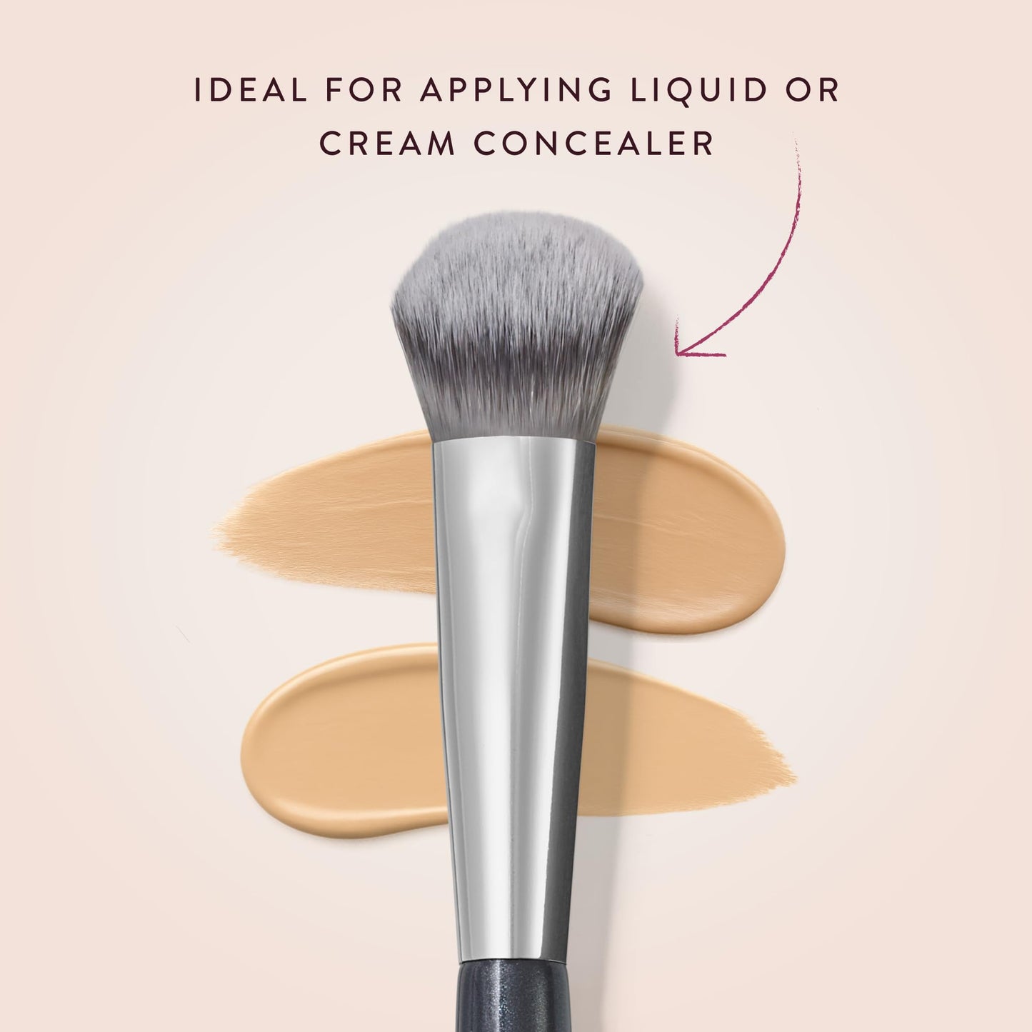 BK BEAUTY BRUSHES - ANGIE HOT & FLASHY A506 CONCEALER - Viral "Kitten Paw" Face Brush - Under-Eye Concealing and Contouring - Makeup Brushes - Medaid International