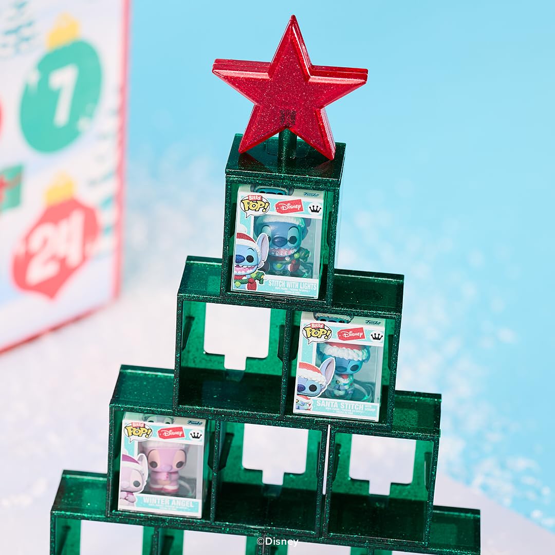 Funko Pop! Bitty Countdown Calendar: Stitch Holiday - 24 Days of Surprises - Collectible Vinyl Mini Figures - Mystery Box - Gift Idea - Holiday Present for Kids - Christmas or Birthday Countdown - Medaid International