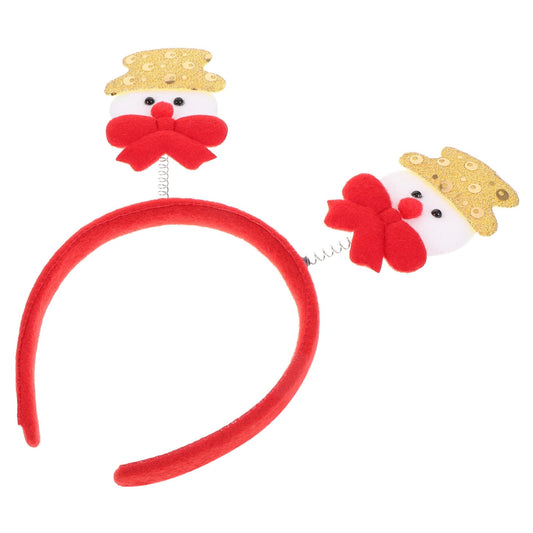 Xmas Snowman Headband Festival Hair Decor Christmas Party Headdress for Adults and Creative and Lovely Xmas Costume Accessory for Holiday Gatherings and Photography Props - Medaid International