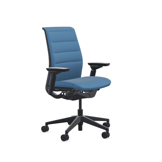 Steelcase Think Office Chair with Uphostered Hard Casters - Cobalt Fabric - Medaid International