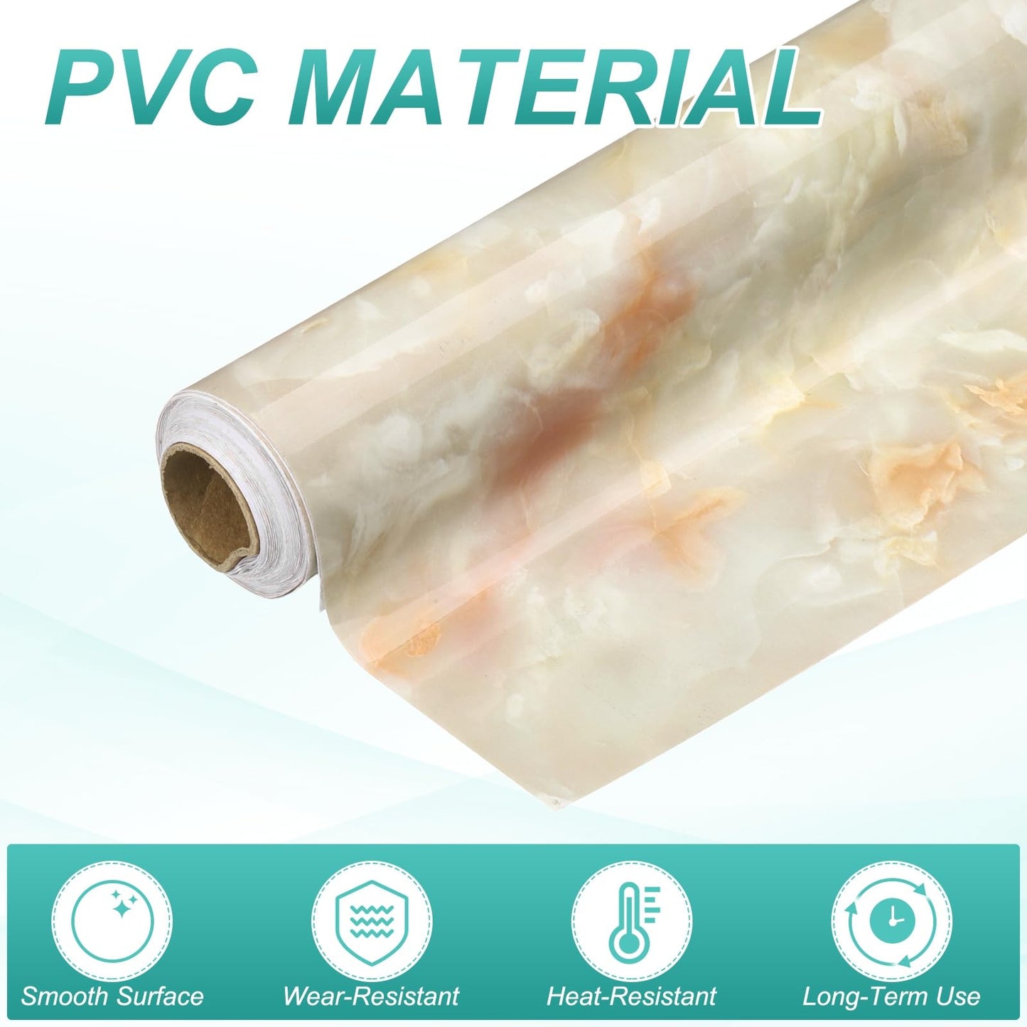 HARFINGTON Wood Grain Wallpaper Border 4" x 16.4ft PVC Self-Adhesive Textured Frame Sticker Waterproof Wall Decorative Wallpaper for Floor Door Table Cabinets Desk, Yellow Pattern - Medaid International