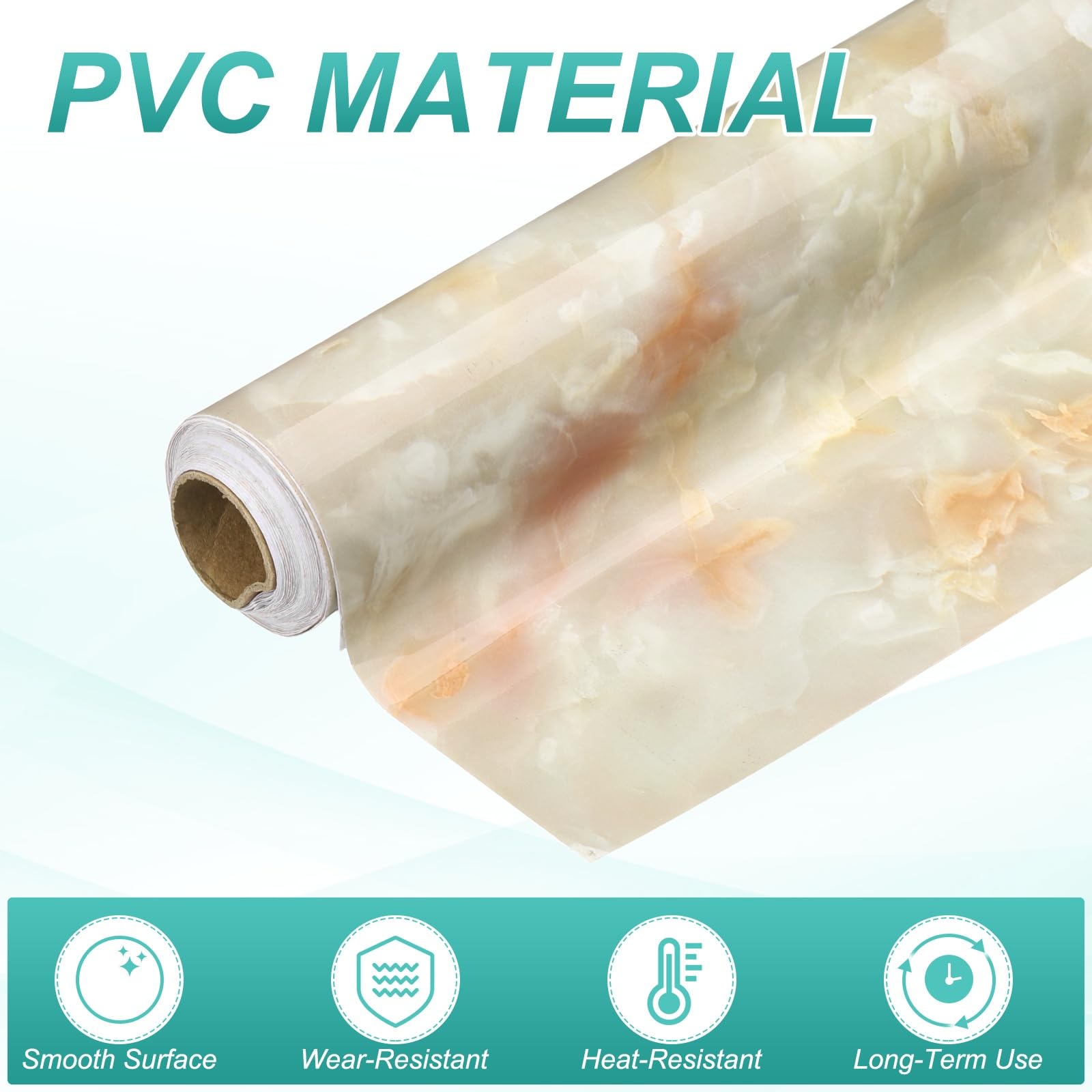 HARFINGTON Wood Grain Wallpaper Border 4" x 16.4ft PVC Self-Adhesive Textured Frame Sticker Waterproof Wall Decorative Wallpaper for Floor Door Table Cabinets Desk, Yellow Pattern - Medaid International