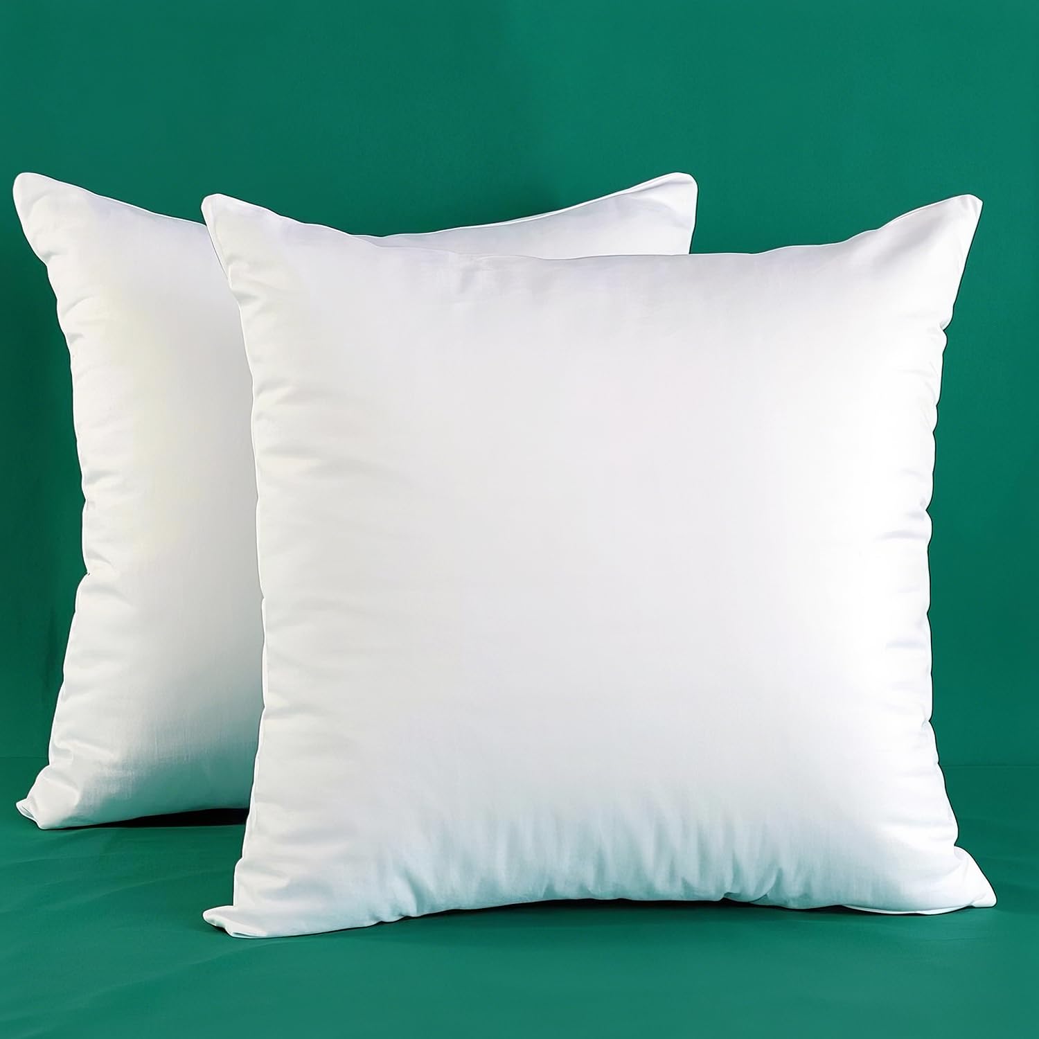 Winighting Extra Thick and Full Set of 2 Ultra Plump Cotton Fabric Throw Pillow Inserts, Filler for Decorative Cushion Cover, 18 X 18 Inches, There are Multiple Sizes to Choose from - Medaid International