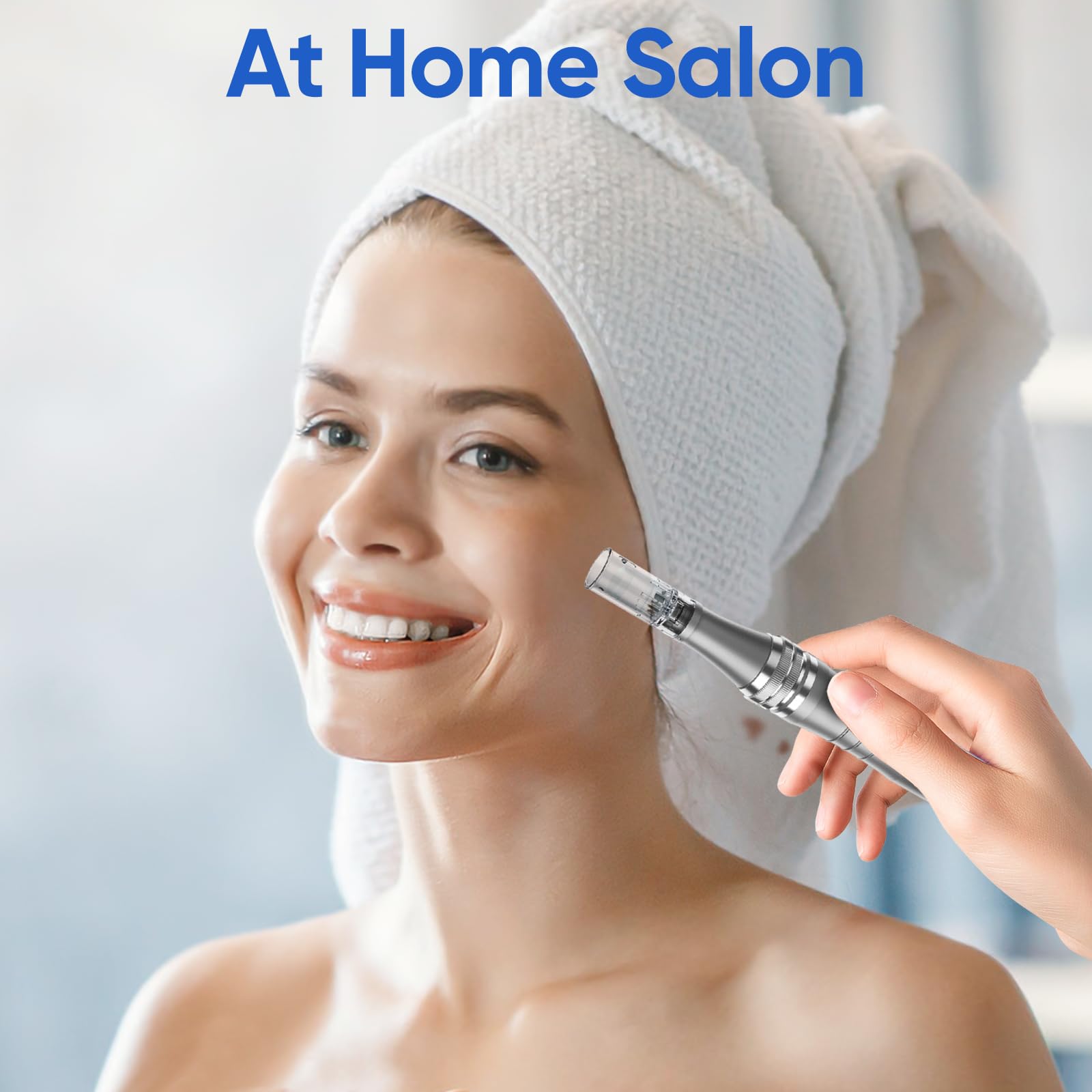 Microneedling Stamp Pen, Derma Stamp Pen, 0.25mm DermaStamp System, Derma Roller Alternative, Microneedle Micro Needle Skin Care Tool for Men Women Home Use - Medaid International