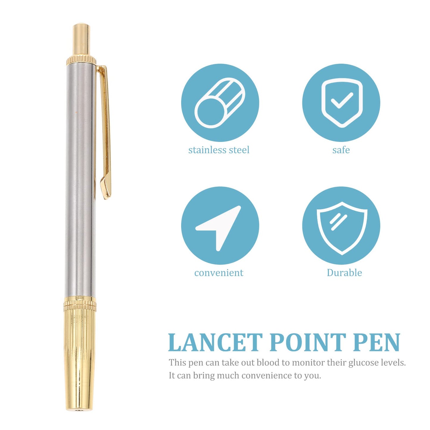 Healifty Stainless Steel Lancing Device Lancet Pen Sampling Pen Lancet Device - Medaid International