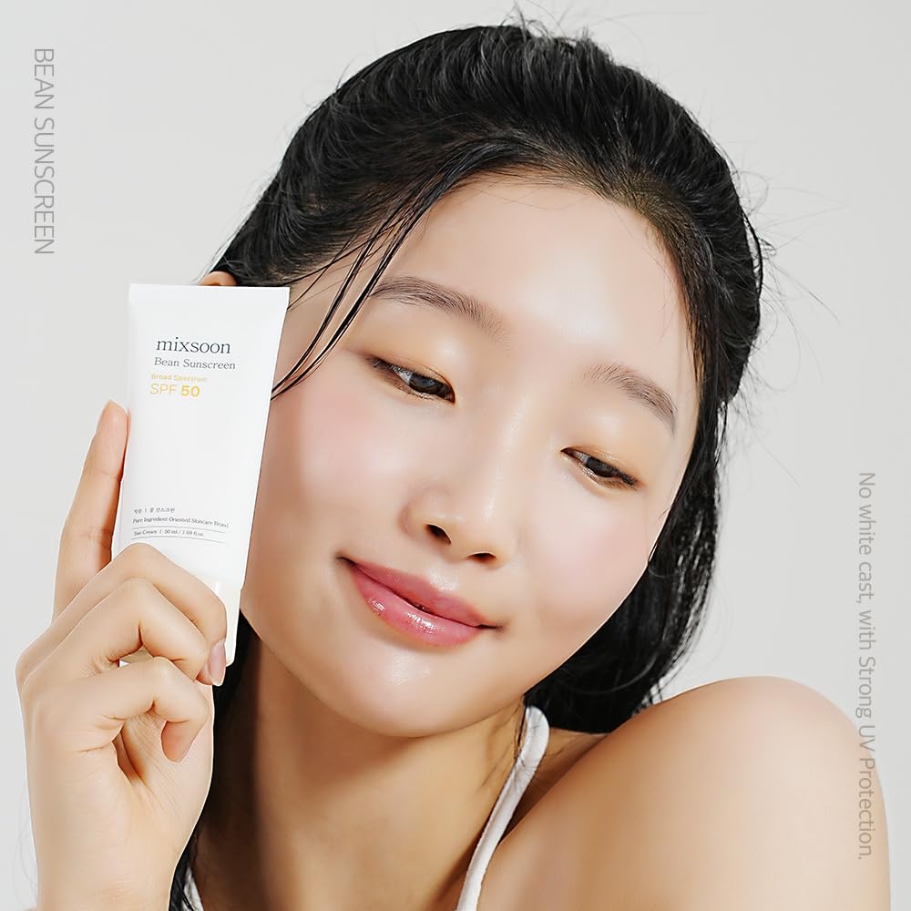mixsoon Bean Sunscreen-Lightweight Airy Texture SPF 50 Face Sunscreen, No White Cast, Non-Sticky 50ml / 1.69 fl.oz. Korean Glass Skin Care - Medaid International