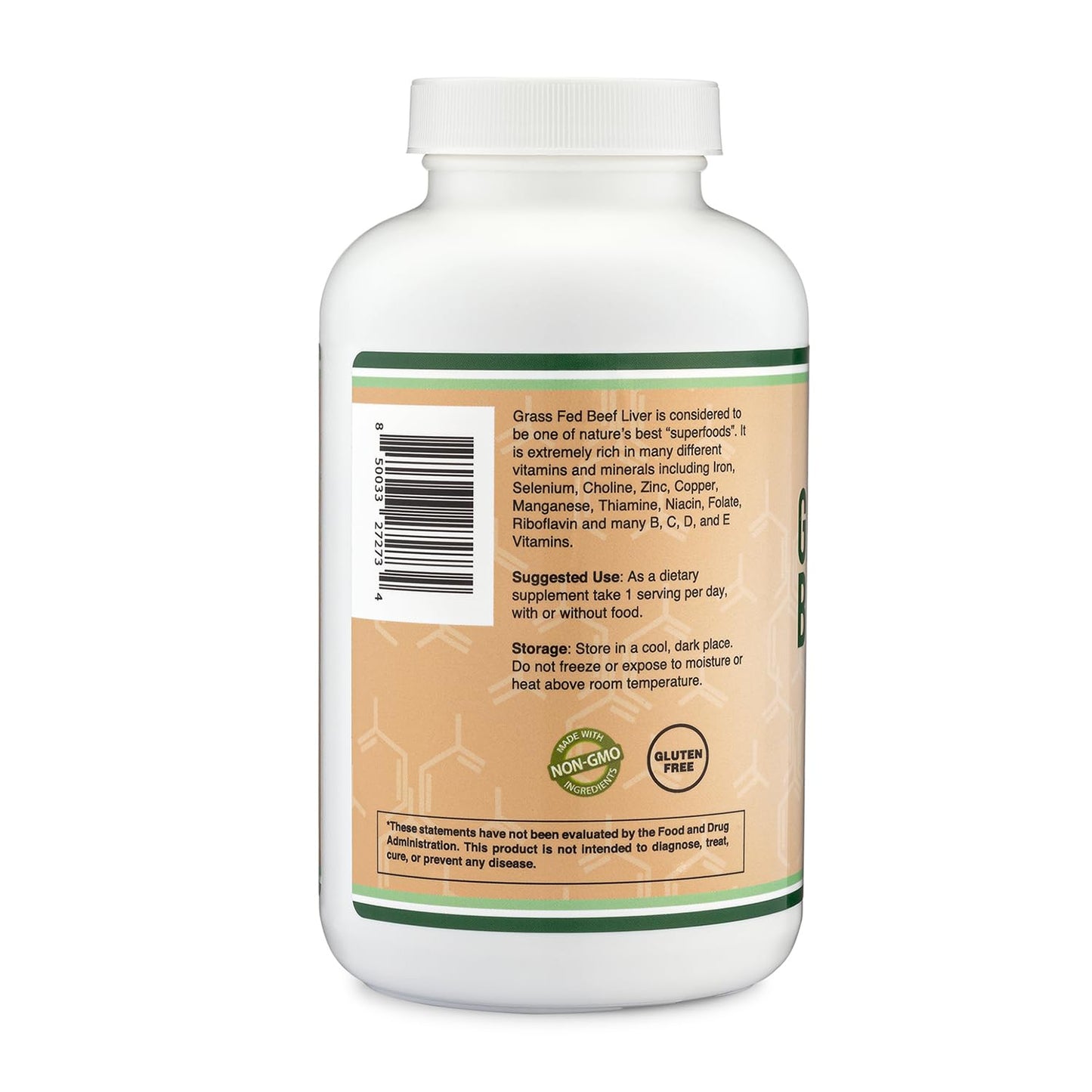 Beef Liver Capsules (1,000mg of Grass Fed, Desiccated Beef Liver per Serving, 180 Capsules, 3 Month Supply) Supplement for Digestion, Immune Health, Energy, and Wellness by Double Wood - Medaid International