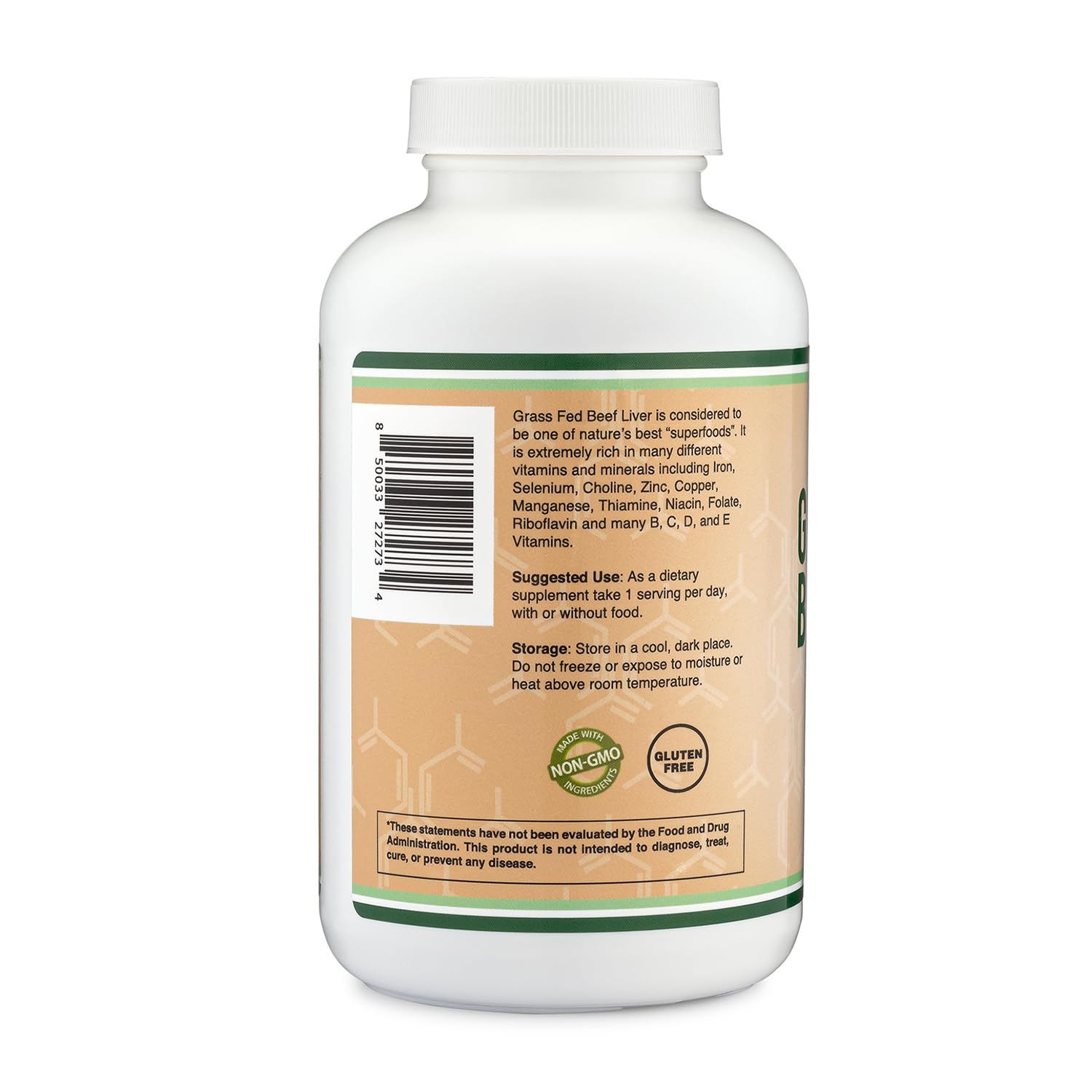 Beef Liver Capsules (1,000mg of Grass Fed, Desiccated Beef Liver per Serving, 180 Capsules, 3 Month Supply) Supplement for Digestion, Immune Health, Energy, and Wellness by Double Wood - Medaid International