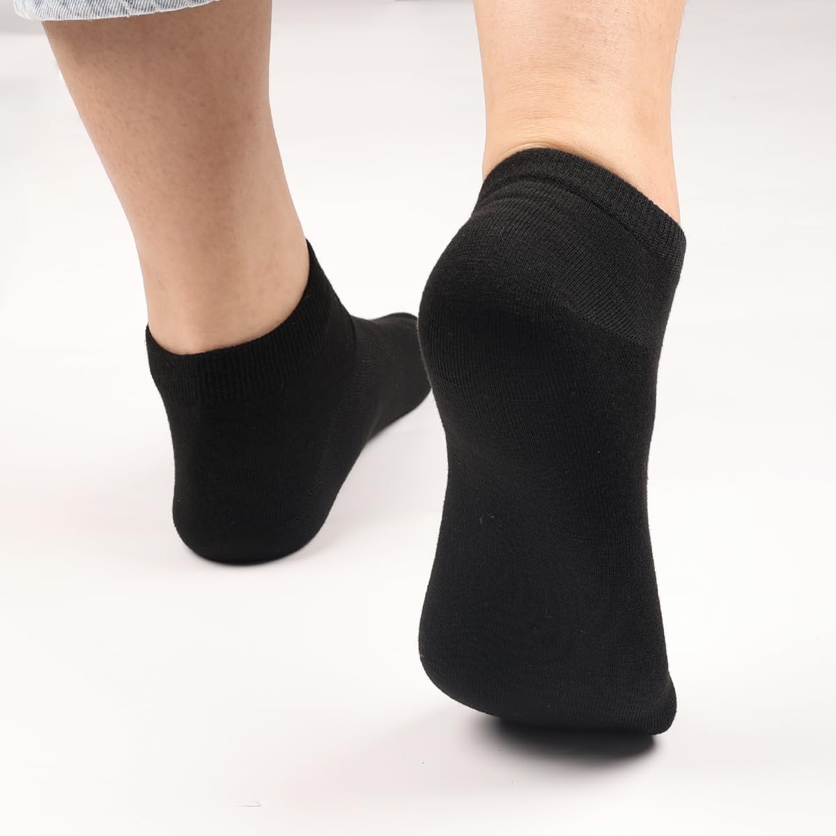10 Pairs Men's Ankle Socks Breathable Casual Low Cut Socks for Men Women US 6-9 (Black) - Medaid International