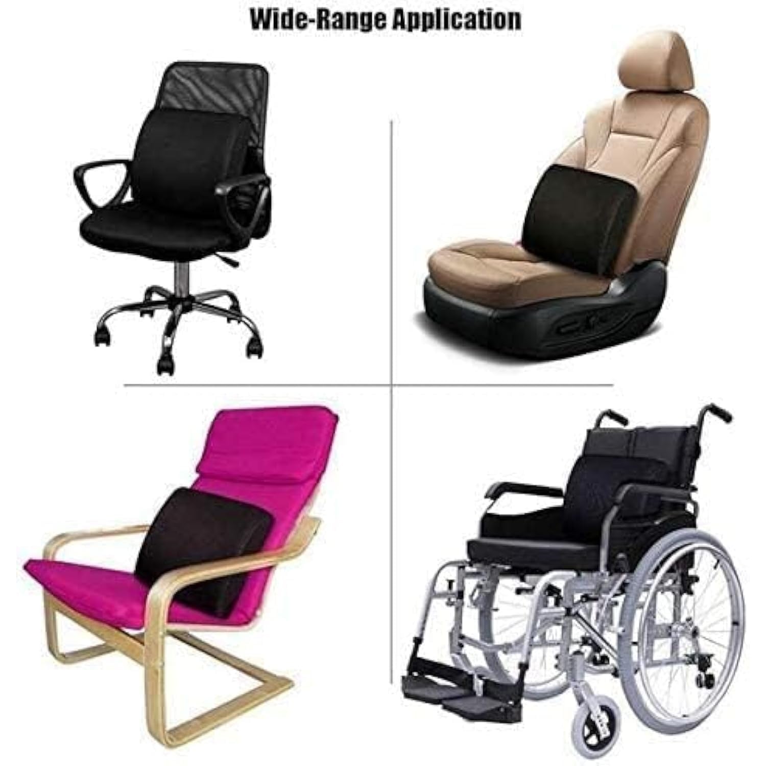 CAZADORA Premium Comfort Seat Cushion – Non-Slip Orthopedic 100% Memory Foam Coccyx Cushion for Tailbone – Ergonomic Support for Office Chair, Car Seat – Back Pain Relief – Perfect Desk Chair Cushion - Medaid - Lebanon