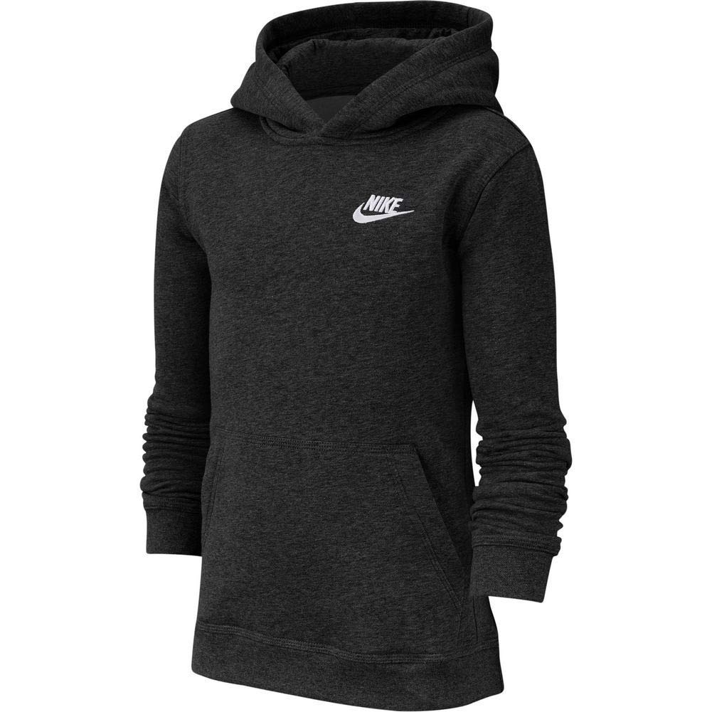 NIKE Boy's Nsw Pull Over Hoodie Club, Black/White, Large - Medaid International