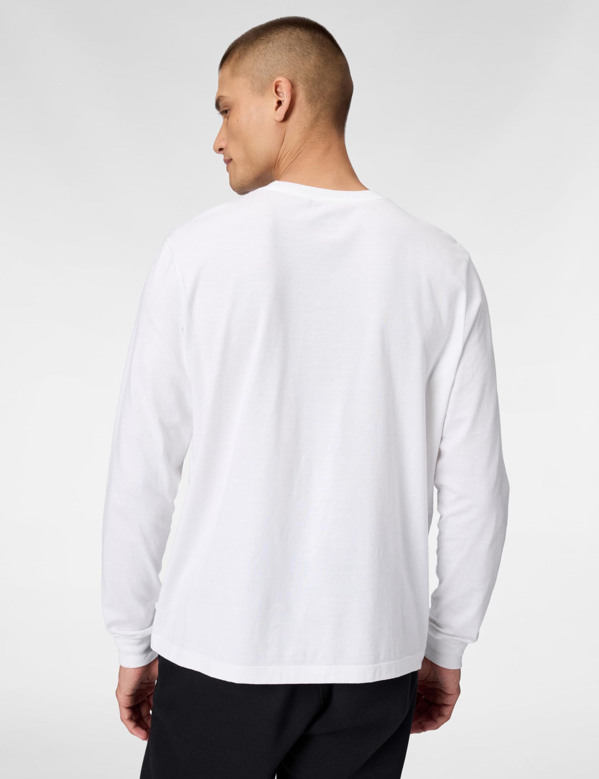 Nike Men's Sportswear Club Long-Sleeve T-Shirt, White/Black, 2XL - Medaid International