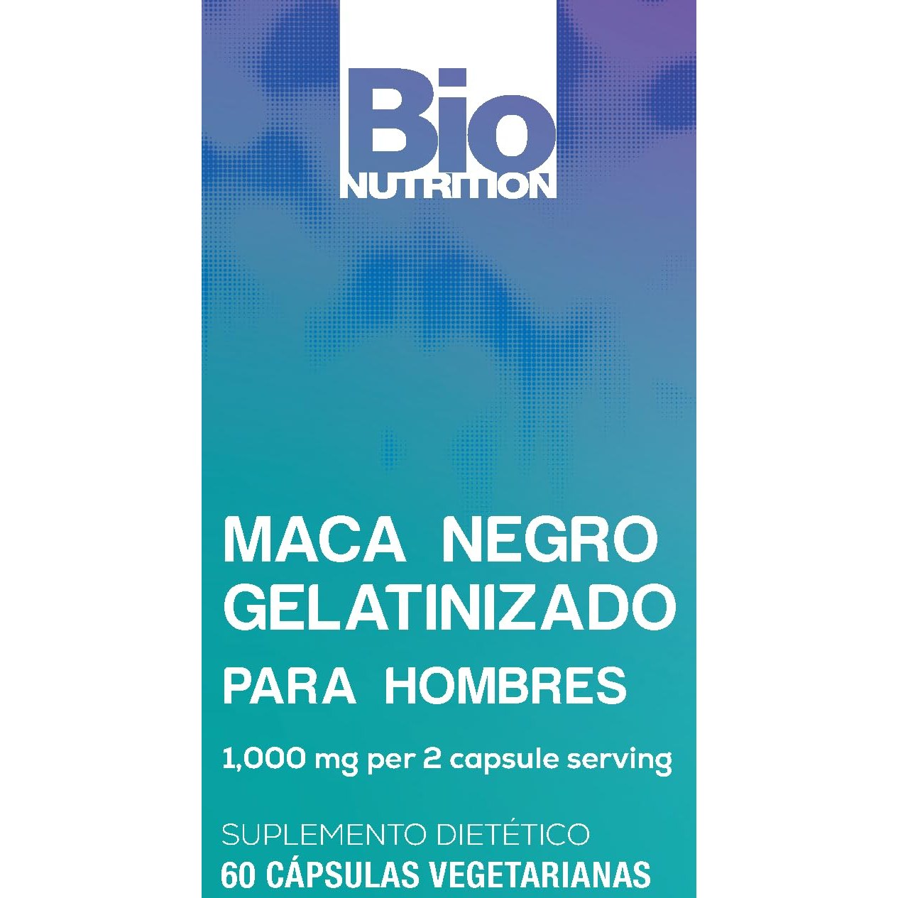 Bio Nutrition Gelatinized Black Maca 60 Vegetarian Capsules | 1,500 mg per Serving | Energy Boost | Calcium | Magnesium | Phosphorus - Medaid International