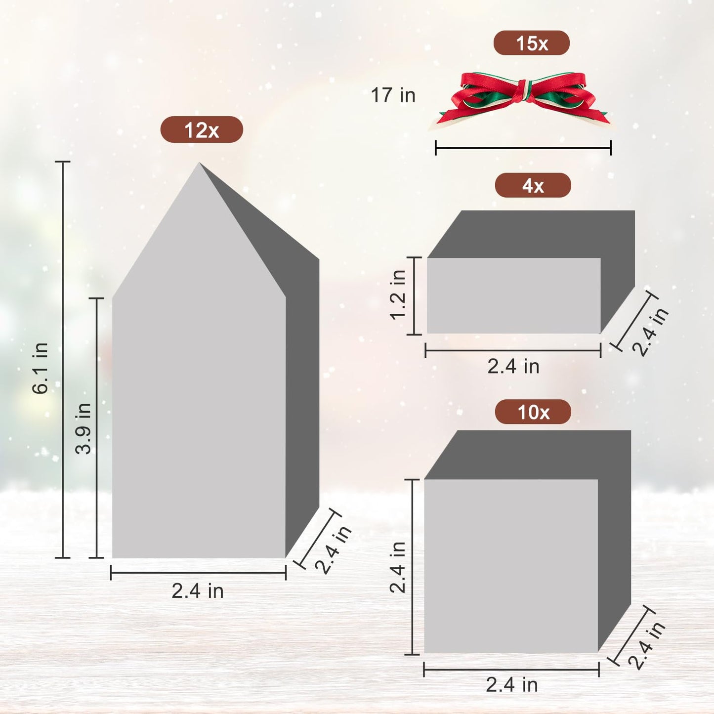 DIY Christmas Advent Calendar Boxes to Fill, 25 Numbered Empty Advent Calendar Houses Boxes, 2025 Countdown Advent Calendars Surprise Gift Boxes for Kids Family Friends, XMAS Holiday Decor -25 Designs - Medaid International