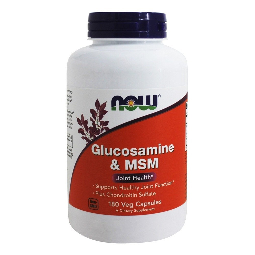 Glucosamine & MSM Plus Chondroitin Sulfate - Now Foods - 180 - VegiCapsule - Medaid International
