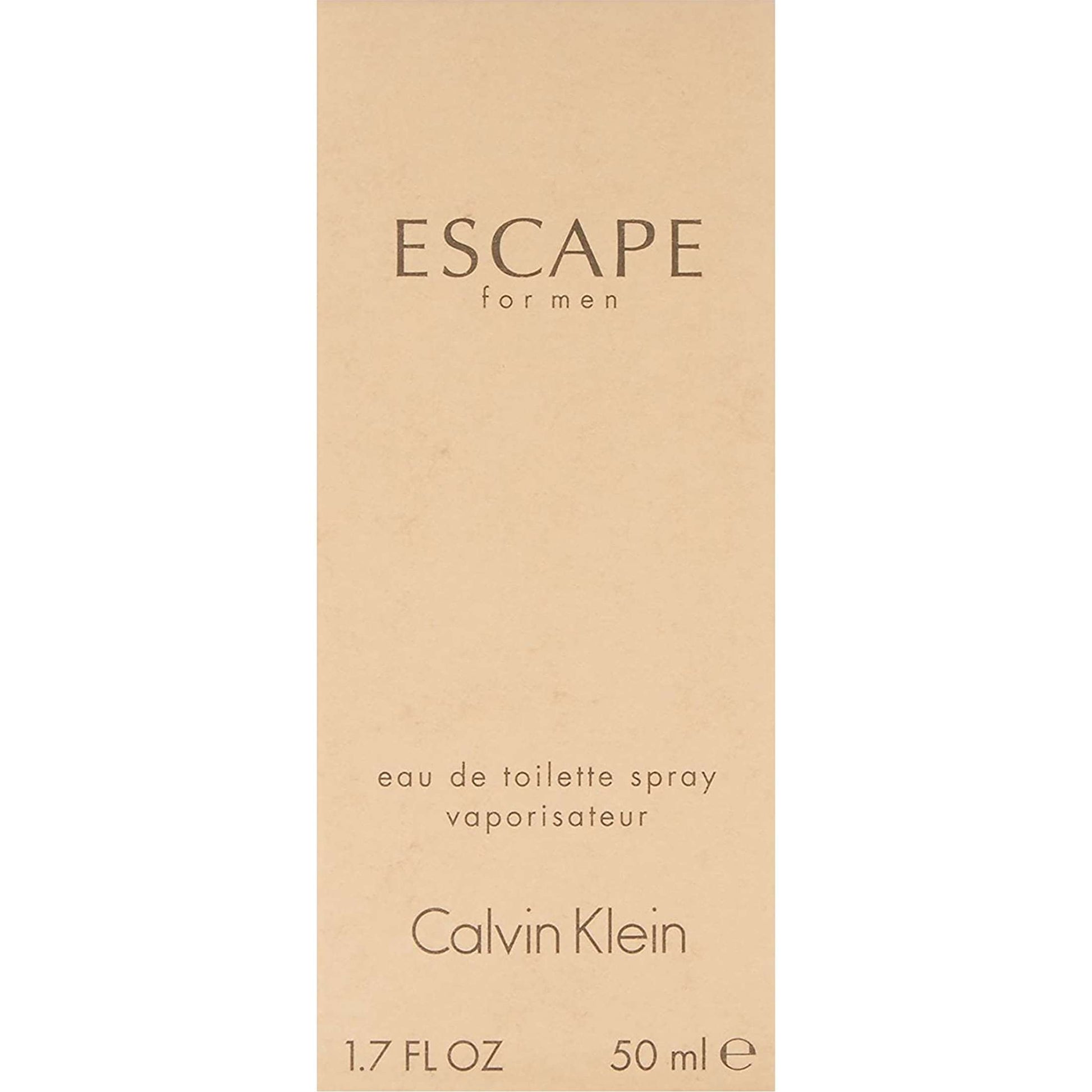 Escape by Calvin Klein for Men, Eau De Toilette Spray, 1.7 Ounce - Medaid International