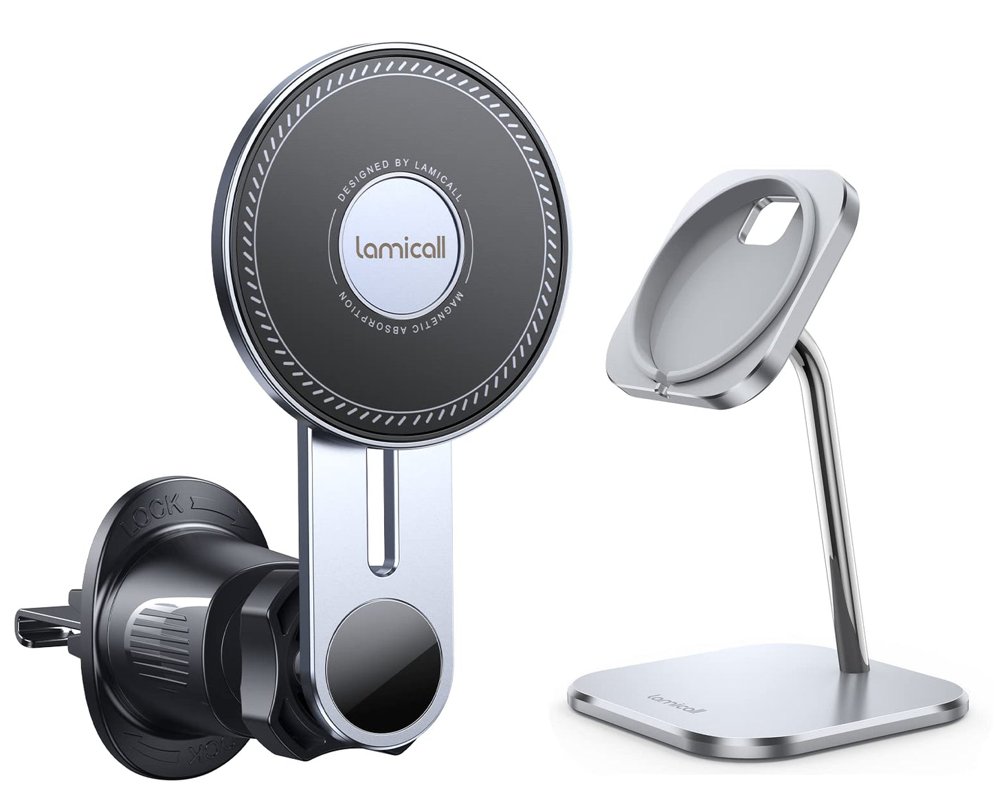 Lamicall Car Phone Mount for & Phone Stand Charger -Bundle - Medaid International