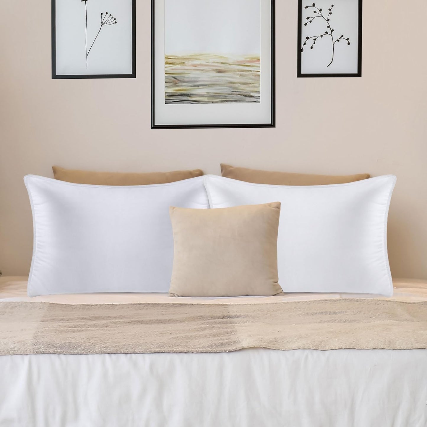 Utopia Bedding Bed Pillows for Sleeping (White), Queen Size Set of 4, Hotel Pillow, Cooling Pillows for Side, Back or Stomach Sleepers - Medaid International