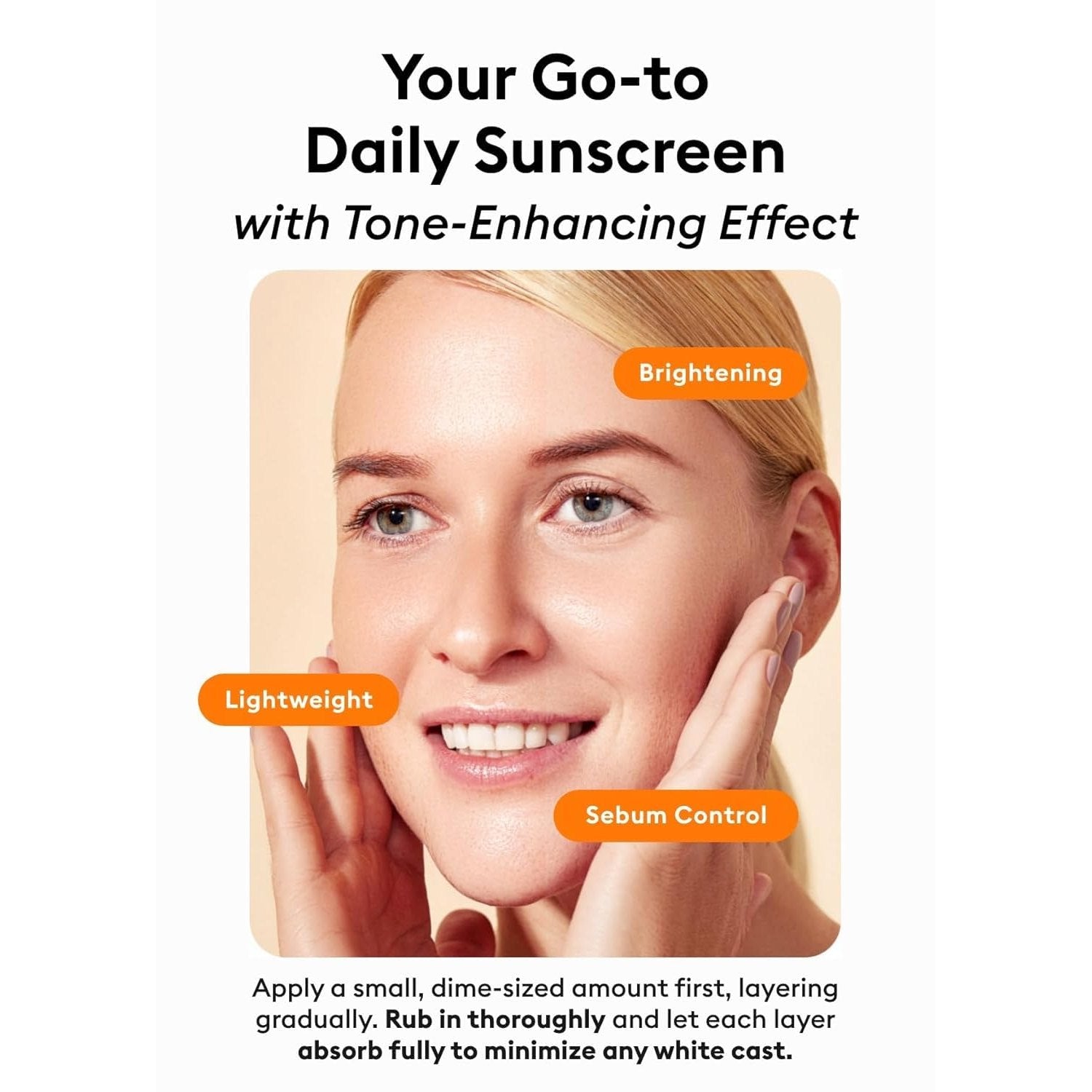 MISSHA All Around Vita C Sunscreen SPF 50/2.36 Fl Oz - Korean Sunscreen for Face with Vitamin C for Even Tone, Lightweight, Non-Sticky, Sebum Control - Medaid International