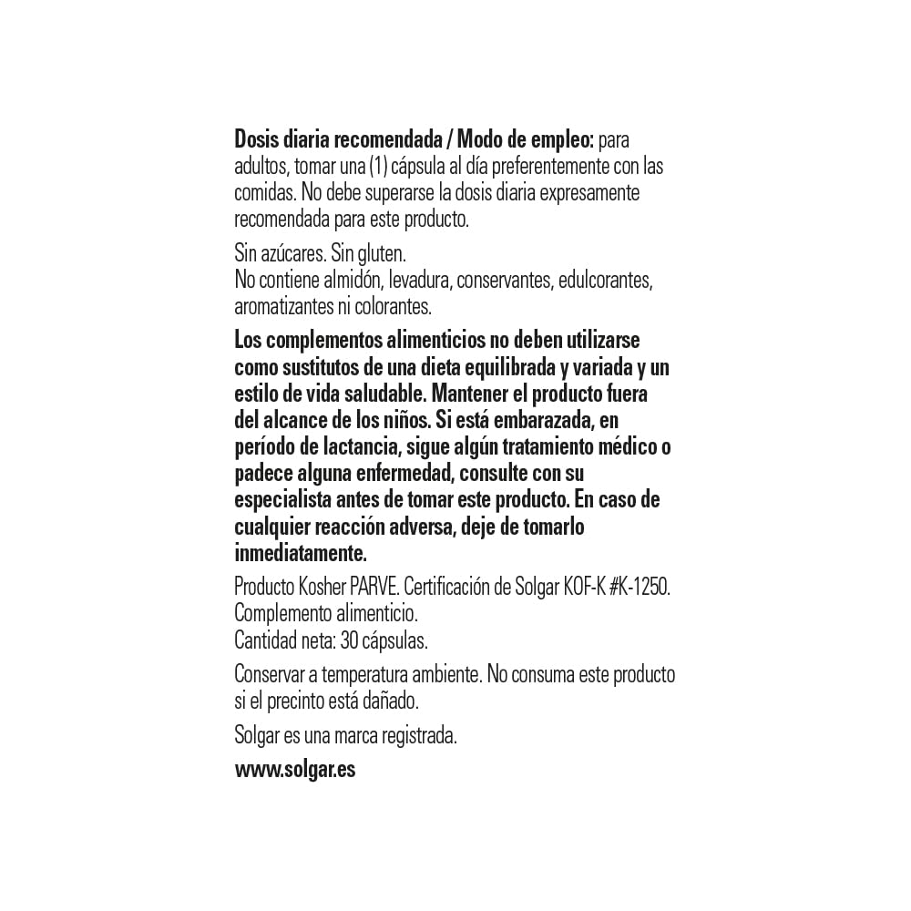 Solgar Reduced L-Glutathione Vegetable Capsules, 50 Mg, 30 Count - Medaid International