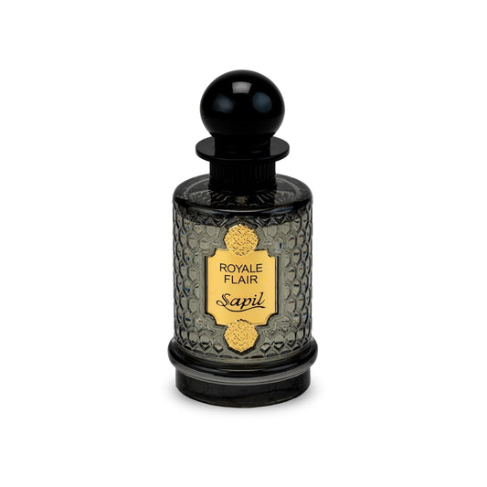Sapil Royale Flair Unisex Eau De Parfum – Spicy Woody Oud & Amber Blend – Long-Lasting Premium Luxury Fragrance for Men & Women – Arabic Dubai Perfume – 3.38 oz - Medaid International