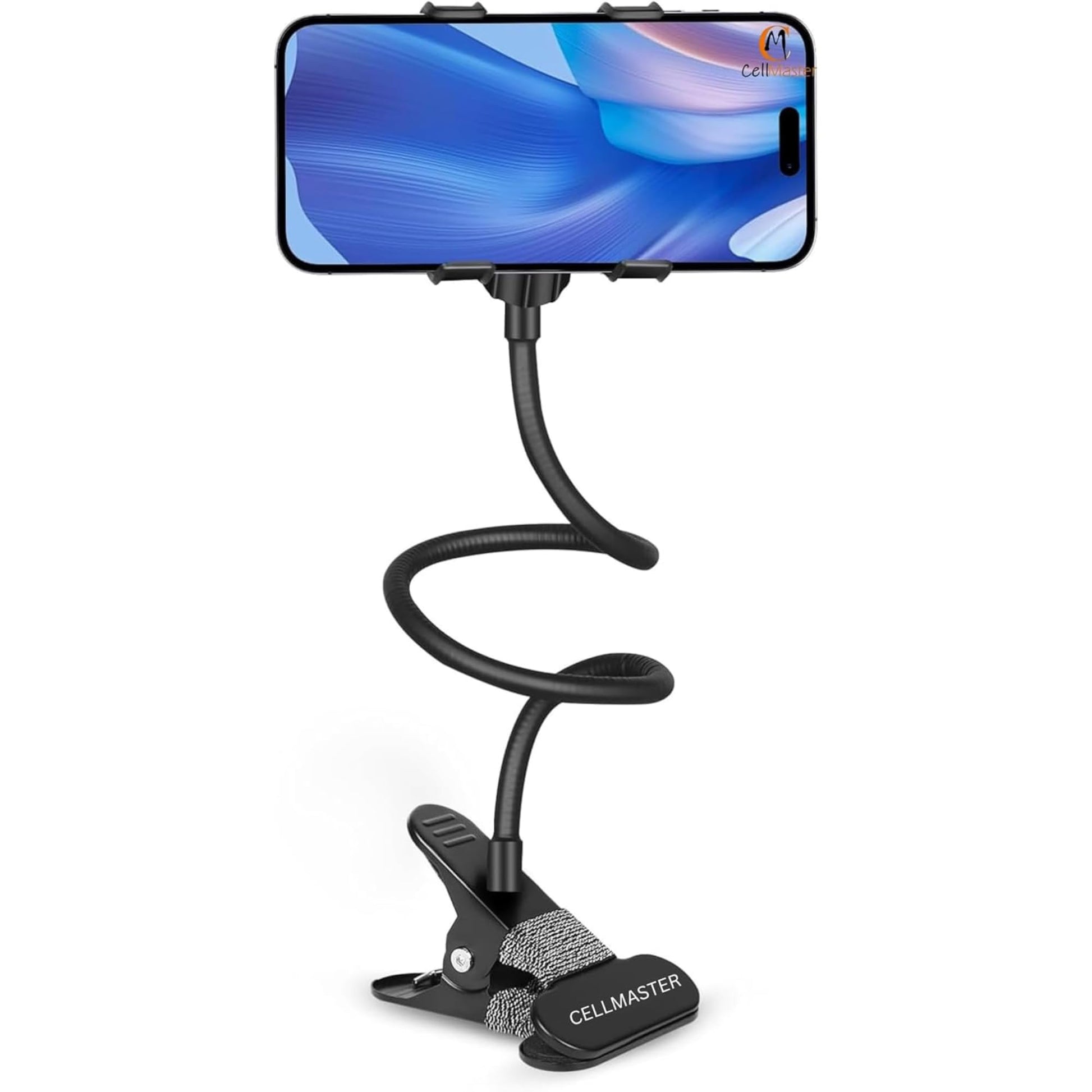 CELLMASTER Metal 360 Degree Flexible Portable Foldable -Lazy Stand Bracket Cell Phone Holder/Gooseneck Long Arm Clip Mobile Stand for Table Mobile Stand for Bed Office - Medaid International