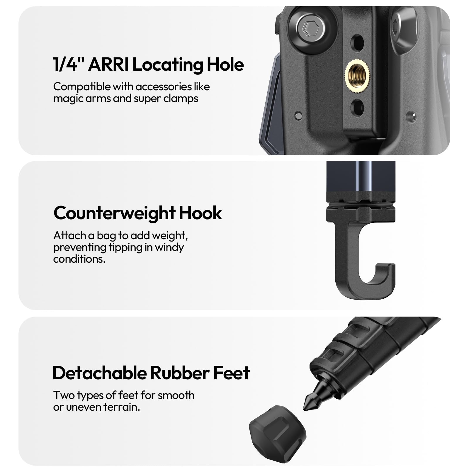 ULANZI Ombra ⅡCamera Tripod 61.5 Inch, 360° Ball Head Travel Tripod Stand with Uka Quick Release Plate for DSLR Sony Canon Fujifilm Camera Smartphone Vlogging Photography with Phone Mount Carry Bag - Medaid International